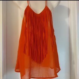 Sleeveless Fringe Top